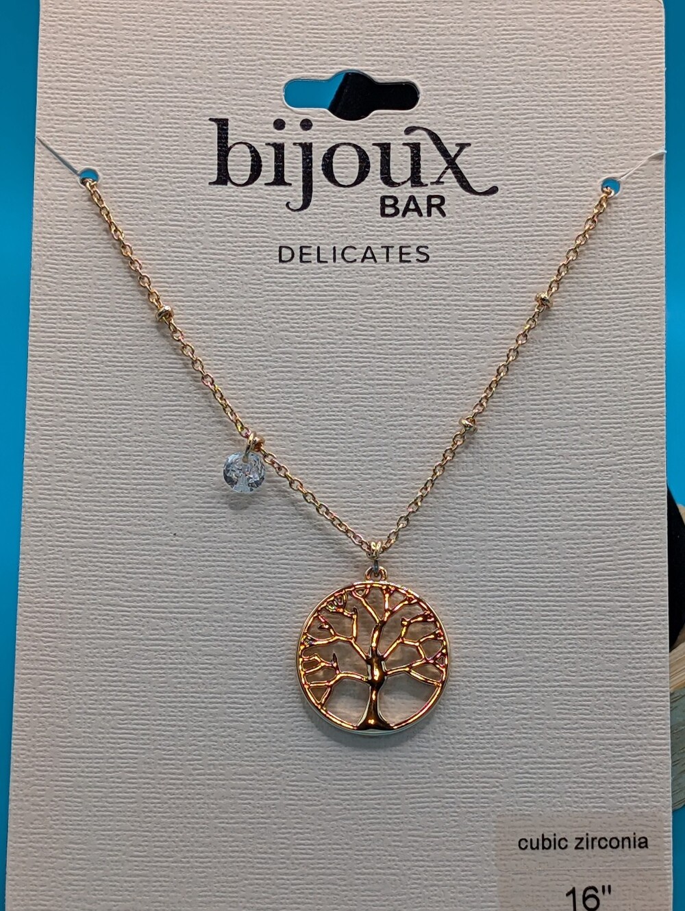 Delicates Gold Tone Tree of Life Necklace - Gold